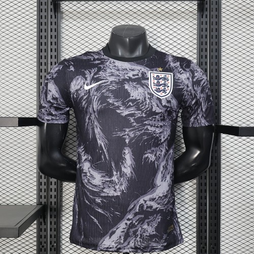 Player Version England 2026 Black/Grey Soccer Pre-match Jersey Football Shirt