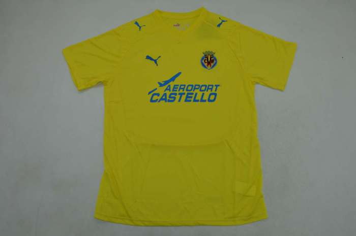 Retro Jersey 2008-2009 Villarreal GUILLE FRANCO 99 Home Soccer Jersey Football Shirt