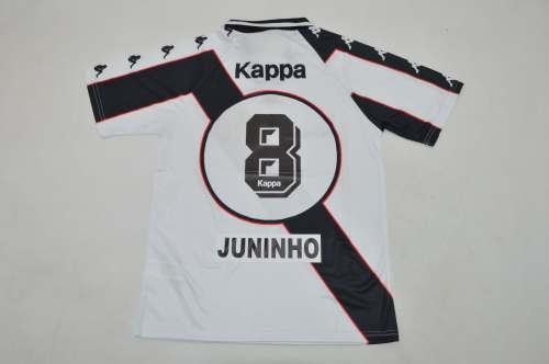 Retro Jersey Vasco Da Gama 1997 JUNINHO 8 Away White Soccer Jersey Vintage Football Shirt