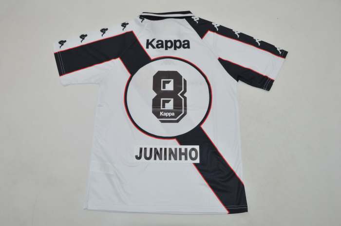 Retro Jersey Vasco Da Gama 1997 JUNINHO 8 Away White Soccer Jersey Vintage Football Shirt