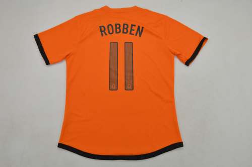 Retro Jersey 2012 Netherlands ROBBEN 11 Home Soccer Jersey Vintage Holland Football Shirt