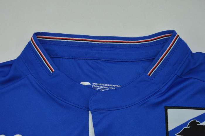 Retro Jersey 2015-2016 Sampdoria QUAGLIARELLA 27 Home Soccer Jersey Vintage Football Shirt