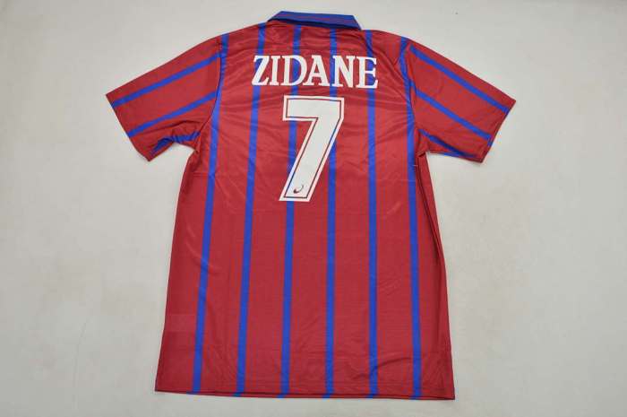 Retro Jersey 1995-1996 FC Girondins de Bordeaux ZIDANE 7 Home Soccer Jersey Vintage Football Shirt