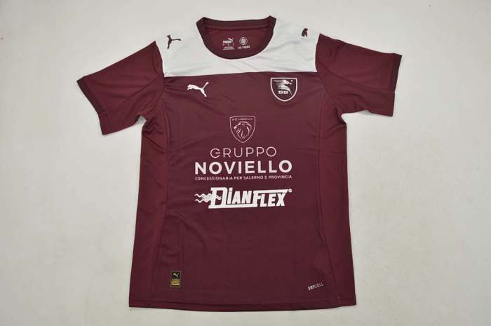 Fan Version 2025-2026 US Salernitana 1919 ANASTASIO 33 Home Soccer Jersey Football Shirt