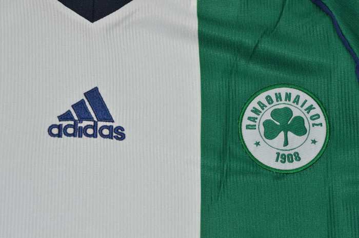 with UCL Patch Retro Jersey 1998-1999 Panathinaikos KARAGOUNIS 26 Home Soccer Jersey Football Shirt