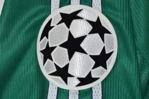 with UCL Patch Retro Jersey 1998-1999 Panathinaikos Home Soccer Jersey Football Shirt