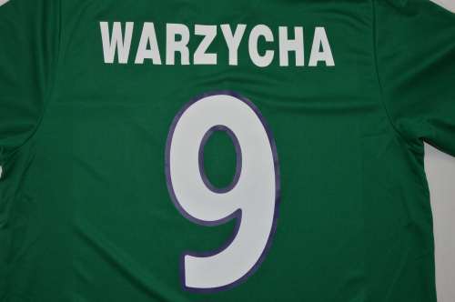 with UCL Patch Retro Jersey 2000-2001 Panathinaikos WARZYCHA 9 Home Soccer Jersey Football Shirt
