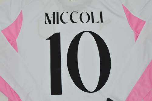 Long Sleeve Fans Version 2025-2026 Palermo MICCOLI 10 Third Away White/Pink Soccer Jersey Football Shirt