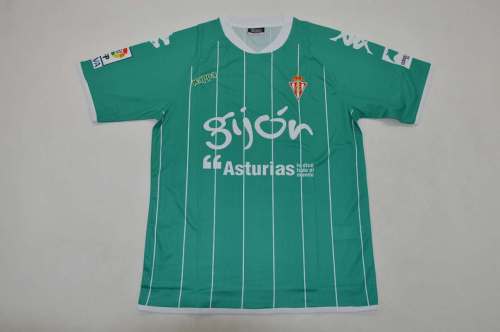 with LFP Patch Retro Jersey 2012-2013 Sporting Gijon LORA 11 Third Away Green Soccer Jersey Vintage Football Shirt