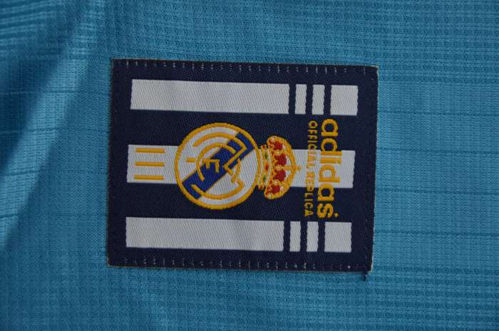 Retro Jersey 1999-2001 Real Madrid REDONDO 6 Third Away Blue Soccer Jersey Vintage Real Camisetas de Futbol