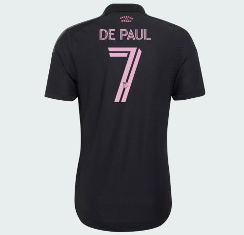Fan Version 2026-2027 Inter Miami DE PAUL 7 Away Black Soccer Jersey Football Shirt