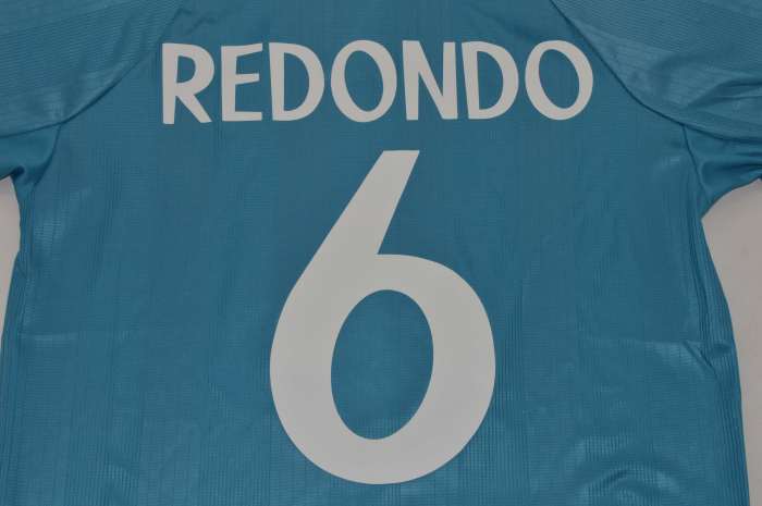Retro Jersey 1999-2001 Real Madrid REDONDO 6 Third Away Blue Soccer Jersey Vintage Real Camisetas de Futbol