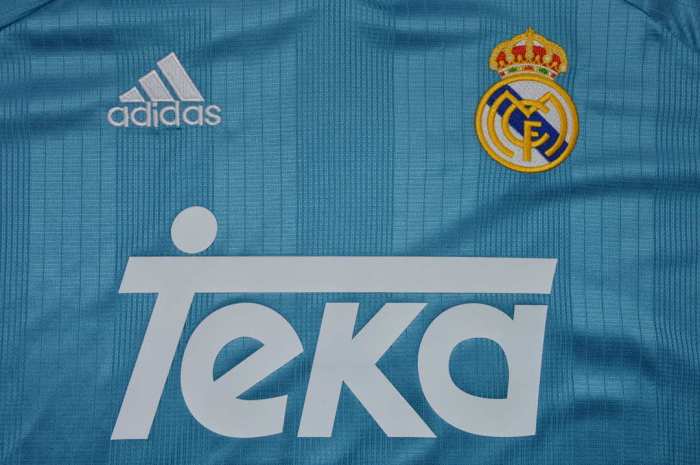 Retro Jersey 1999-2001 Real Madrid REDONDO 6 Third Away Blue Soccer Jersey Vintage Real Camisetas de Futbol