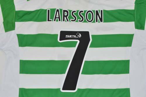 Retro Jersey 2001-2002 Celtic LARSSON 7 Home Soccer Jersey Vintage Football Shirt