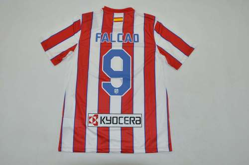 Retro Jersey 2011-2012 Atletico Madrid FALCAO 9 League Version Home Soccer Jersey Vintage Football Shirt