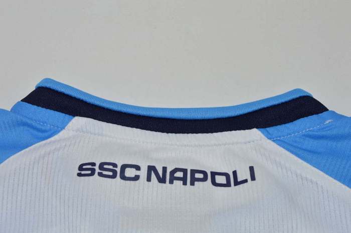 Long Sleeve Retro Jersey 2019-2020 Calcio Napoli CALLEJON 7 Away White Soccer Jersey Napoles Vintage Football Shirt