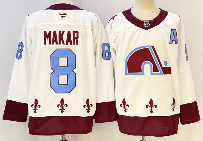 Colorado Avalanche MAKAR 8 White/Red NHL Jersey