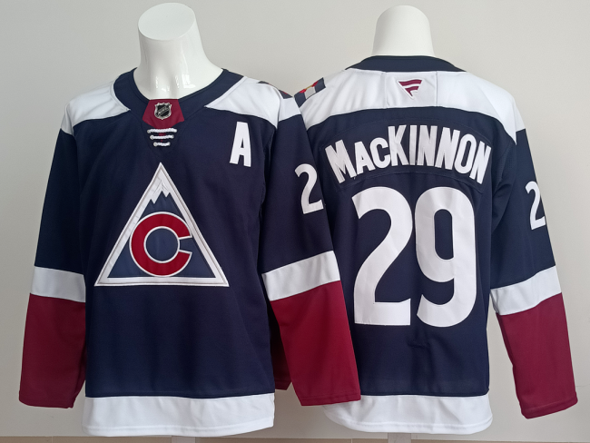 Colorado Avalanche MAcKINNON 29 Dark Blue/Red NHL Jersey
