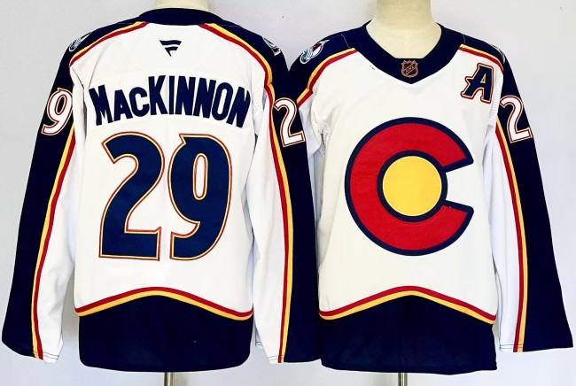 Colorado Avalanche LANDESKOG 92 White/Dark Blue NHL Jersey