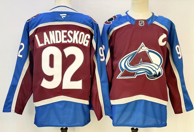 Colorado Avalanche LANDESKOG 92 Red/Blue NHL Jersey
