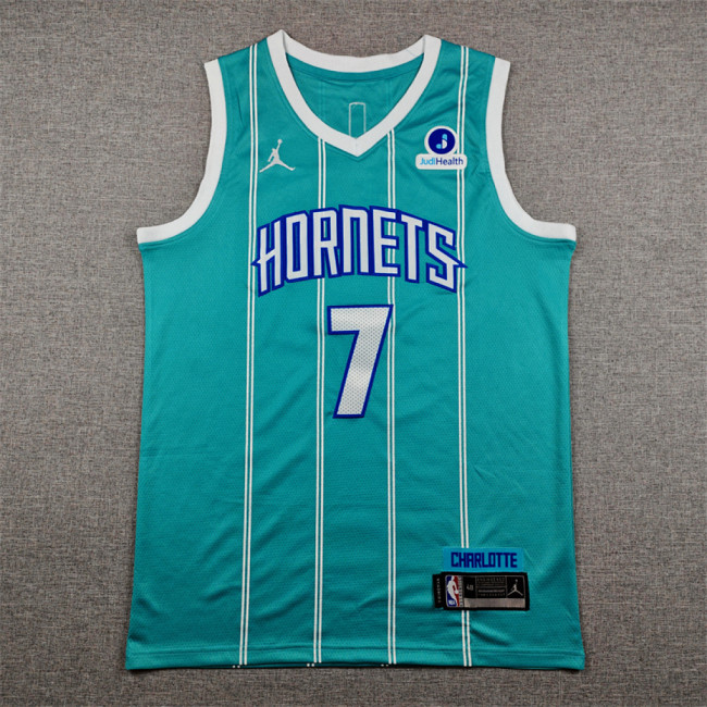 Charlotte Hornets 7 KNUEPPEL Sky Blue Basketball Shirt NBA Jersey