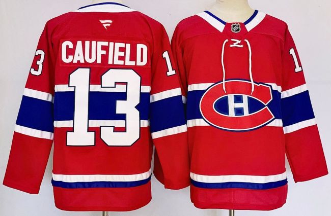 Canada CAUFIELD 13 Red NHL Jersey Hockey Shirt