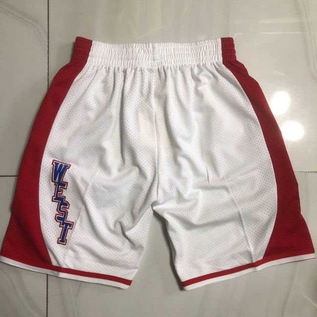 with Pocket 2004 All Stars White NBA Shorts Basketball Shorts