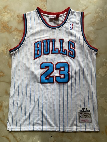 Mitchell&ness 1997-98 Chicago Bulls 23 JORDAN White Basketball Shirt NBA Jersey