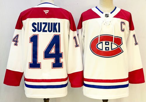 Canada SUZUKI 14 White NHL Jersey Hockey Shirt