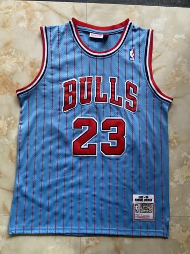 Mitchell&ness 1997-98 Chicago Bulls 23 JORDAN Blue Basketball Shirt NBA Jersey
