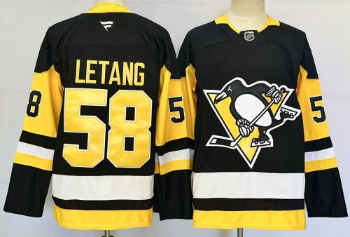 Pittsburgh Penguins LETANG 58 Black NHL Jersey Hockey Shirt