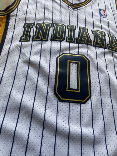Mitchell&ness 2020-21 Indiana Pacers 0 HALIBURTON White NBA Shirt Basketball Jersey