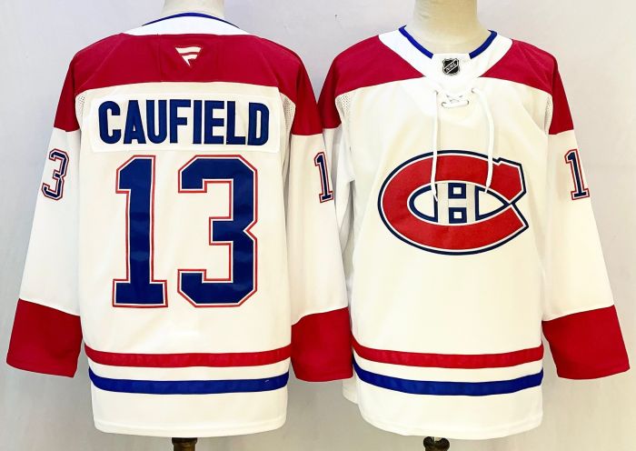 Canada CAUFIELD 13 White NHL Jersey Hockey Shirt