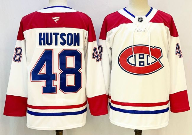 Canada HUTSON 48 White NHL Jersey Hockey Shirt