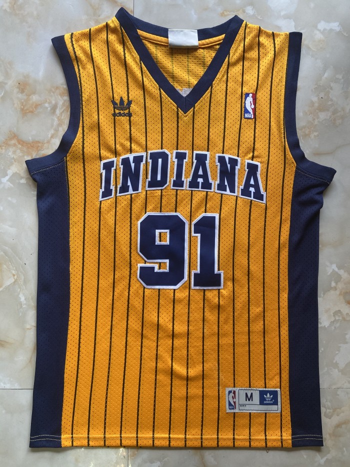 Indiana Pacers 91 ARTEST Yellow NBA Shirt Basketball Jersey