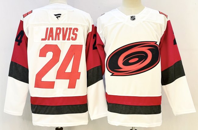 Carolina Hurricanes JARVIS 24 White NHL Jersey Hockey Shirt