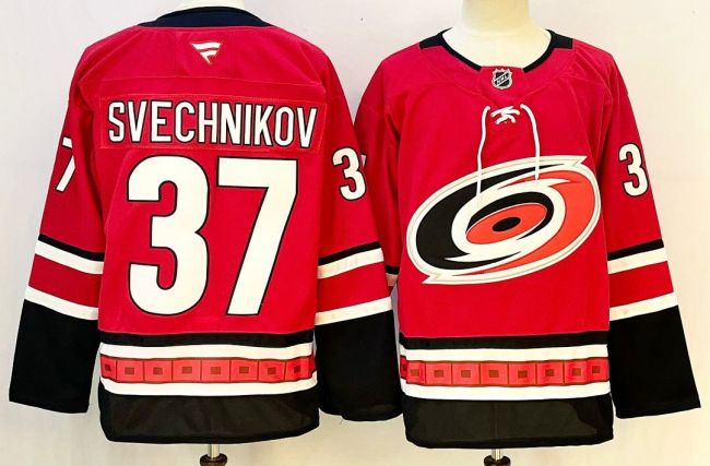 Carolina Hurricanes SVECHNIKOV 37 Red NHL Jersey Hockey Shirt