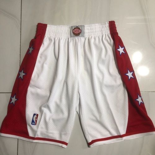 with Pocket 2004 All Stars White NBA Shorts Basketball Shorts