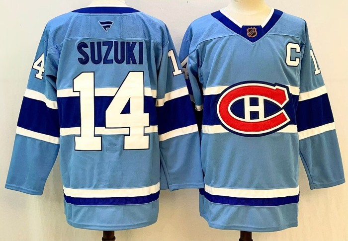 Canada SUZUKI 14 Blue NHL Jersey Hockey Shirt