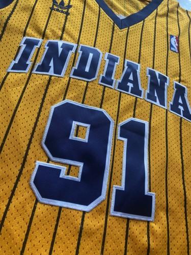 Indiana Pacers 91 ARTEST Yellow NBA Shirt Basketball Jersey