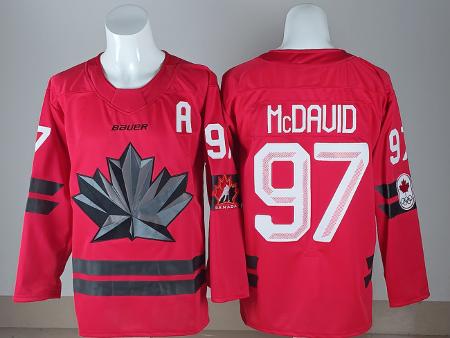 2026 Winter Olympics Canada McDAVID 97 Red NHL Jersey Hockey Shirt