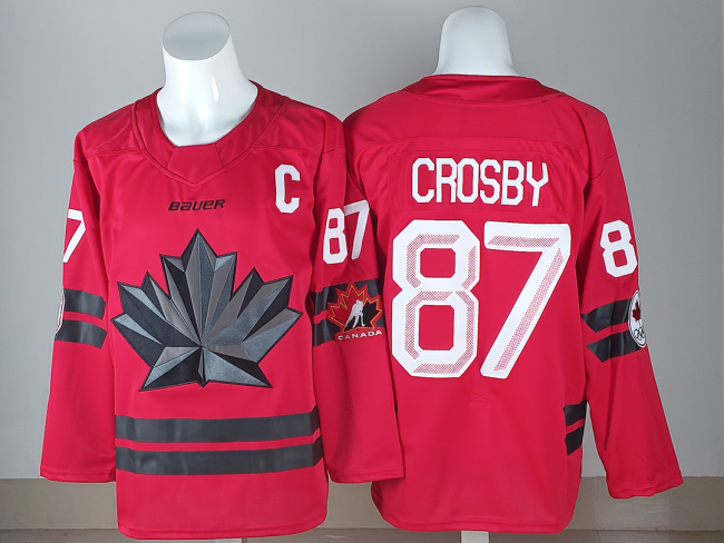 2026 Winter Olympics Canada CROSBY 87 Red NHL Jersey Hockey Shirt