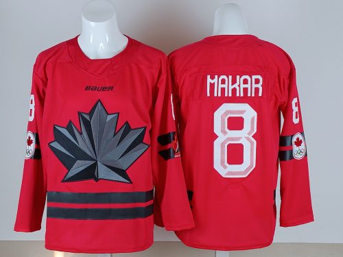 2026 Winter Olympics Canada MAKAR 8 Red NHL Jersey Hockey Shirt