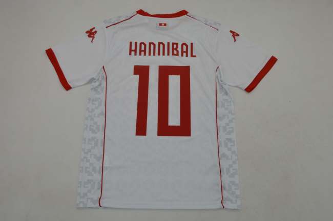 Fan Version 2026 Tunisia HANNIBAL 10 Away White Soccer Jersey Football Shirt