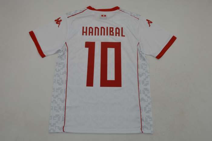 Fan Version 2026 Tunisia HANNIBAL 10 Away White Soccer Jersey Football Shirt