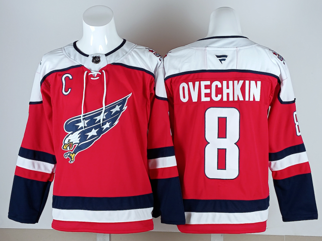 Washington Capitals OVECHKIN 8 Red NHL Jersey Hockey Shirt