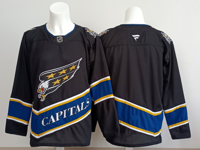 Washington Capitals Blank Black/Blue NHL Jersey Hockey Shirt