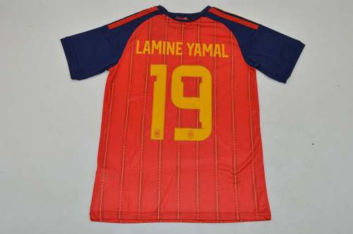 Fan Version 2026 Spain LAMINE YAMAL 19 Home Soccer Jersey España Camisetas de Futbol
