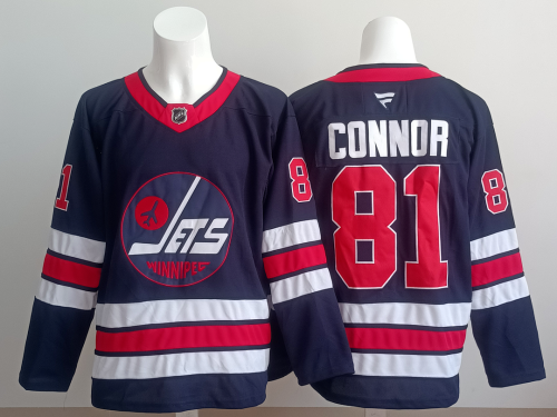Winnipeg Jets 81 CONNOR Dark Blue NHL Jersey Hockey Shirt