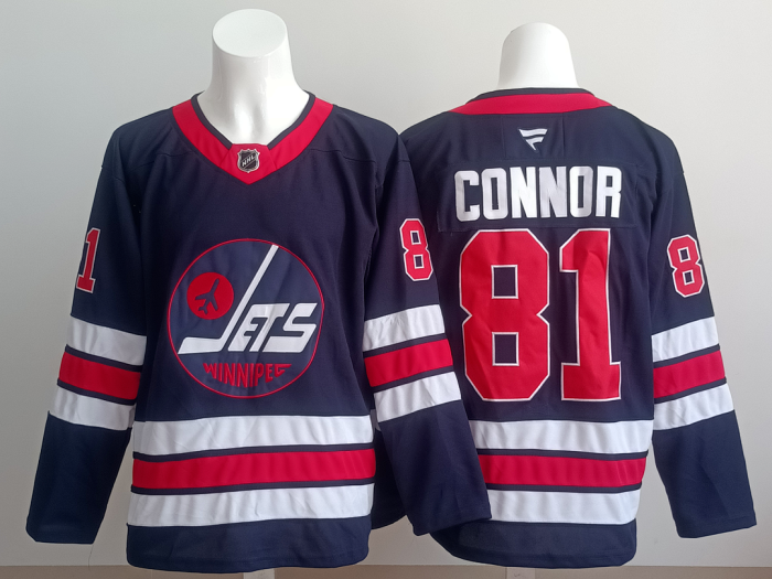 Winnipeg Jets 81 CONNOR Dark Blue NHL Jersey Hockey Shirt